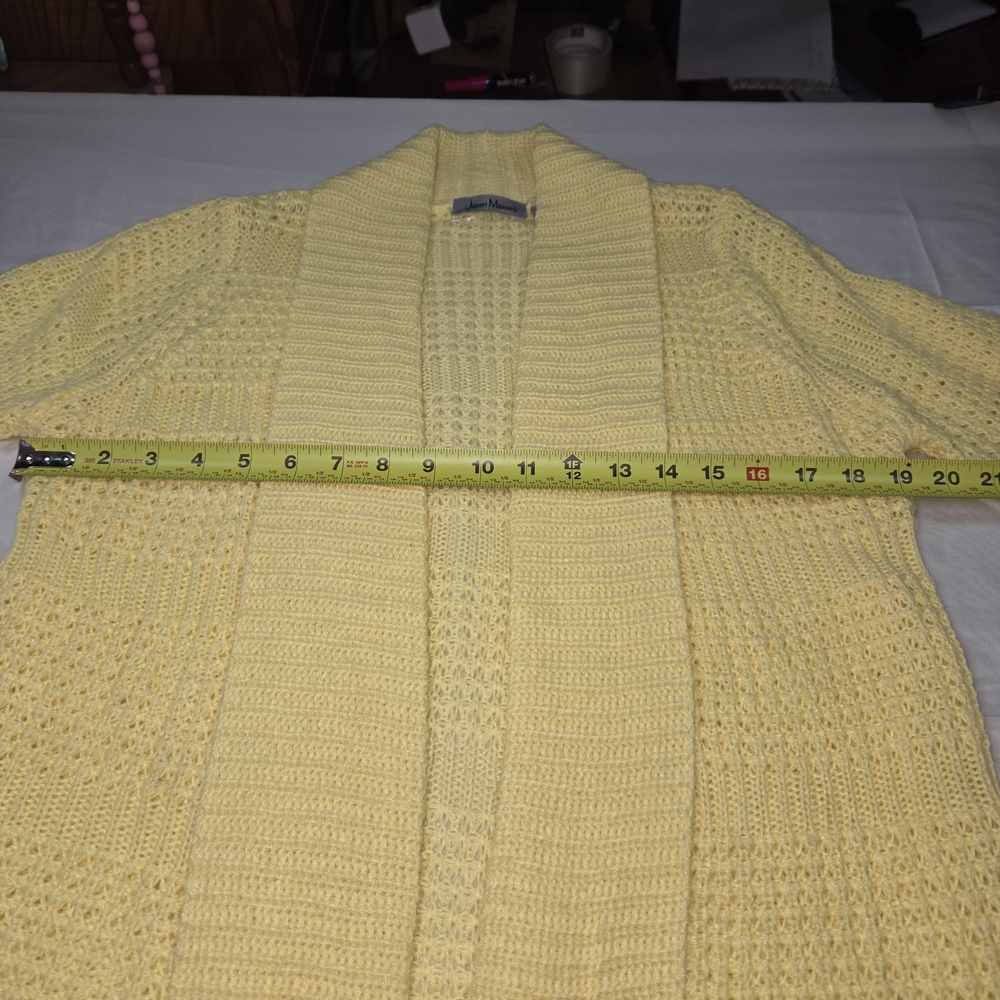 Jason Maxwell Soft Yellow Cardigan Size S. OOCP - Picture 8 of 12